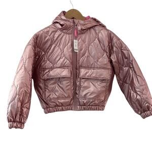 Rockets of‎ Awesome Metallic Quilt Puffer Jacket Pink Size 12